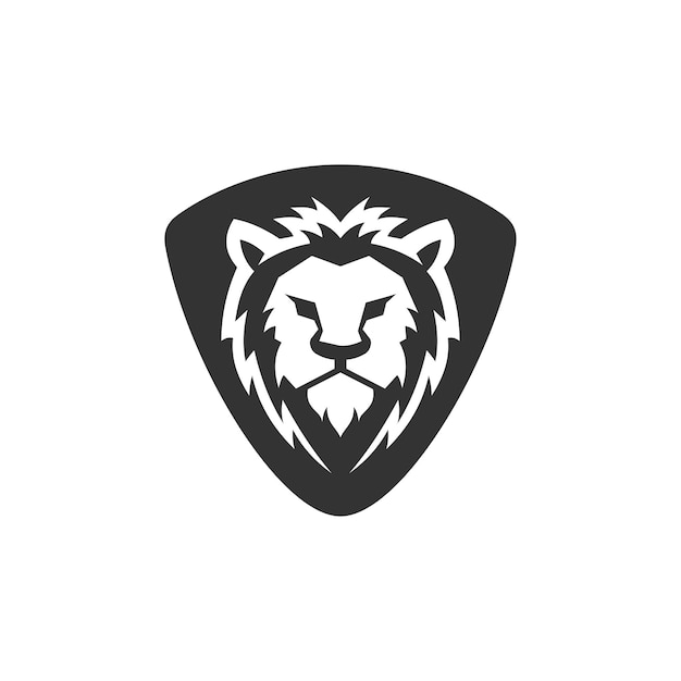 Lion shield Illustration Template Icon emblem Isolated