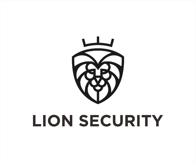 lion shield logo or lion icon