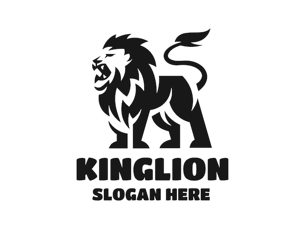 Lion Silhouette Premium Logo Illustration