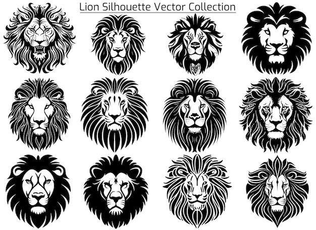 Vector lion silhouette vector