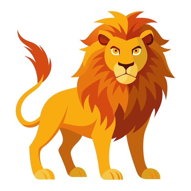 lion stricker vector design