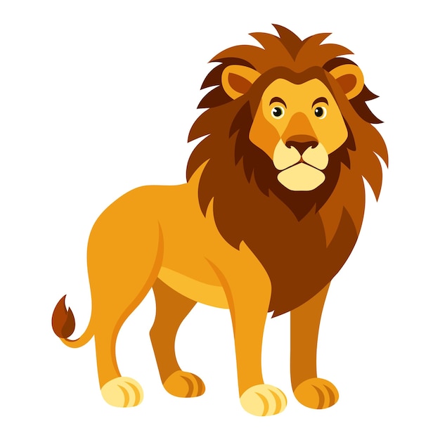 lion stricker vector with a white background