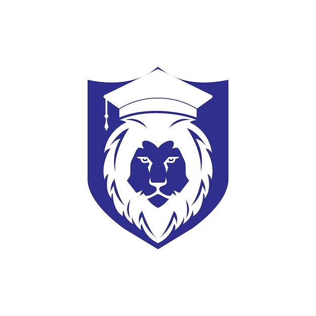 Lion Student vector logo design