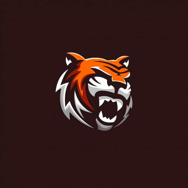 Lion tiger logo art