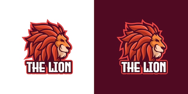 Lion Wild Animal Mascot Character Logo Template