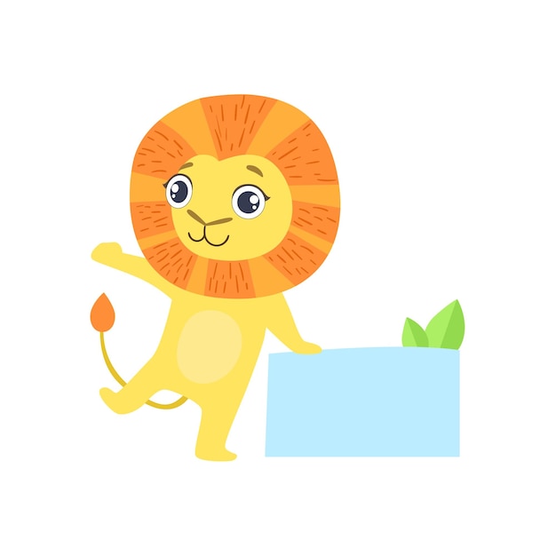 Lion With The Template For The Message