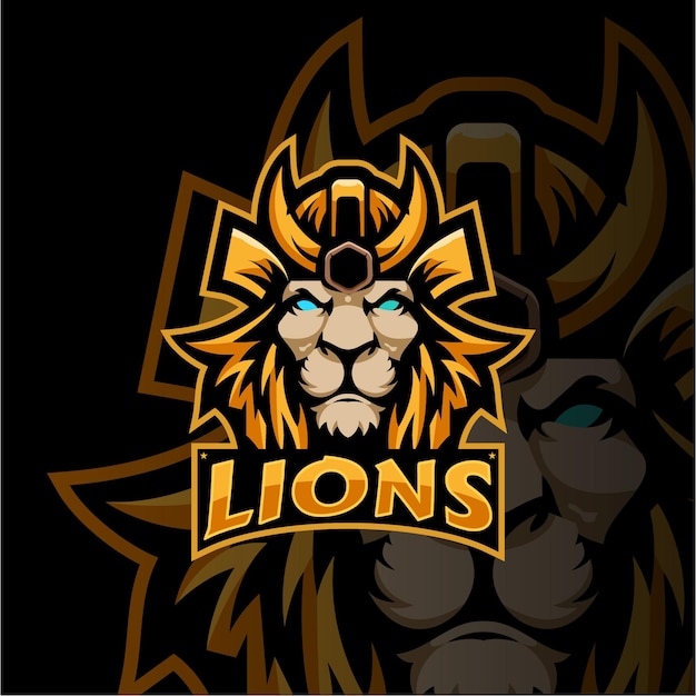 Liones animal Mascot Logo Esport Logo Team stock images