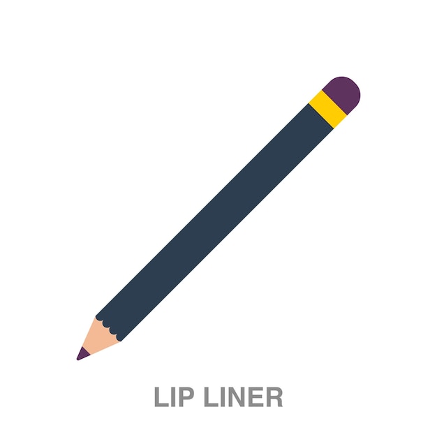 Lip liner illustration on transparent background