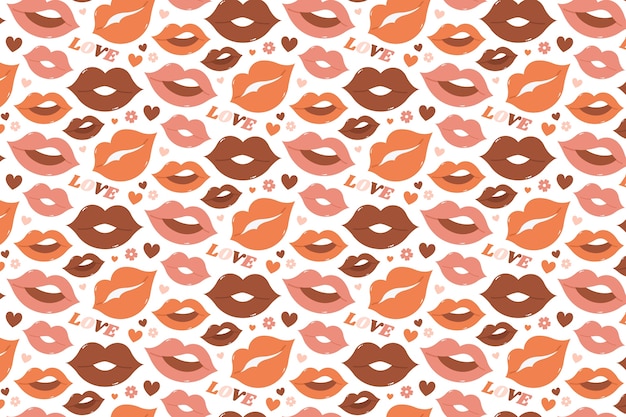 Lips pattern design