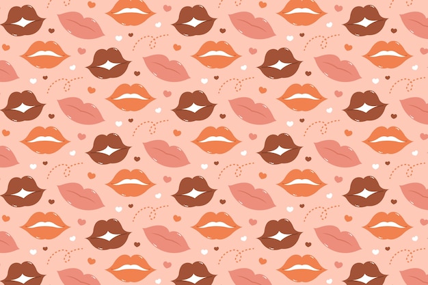 Lips pattern design