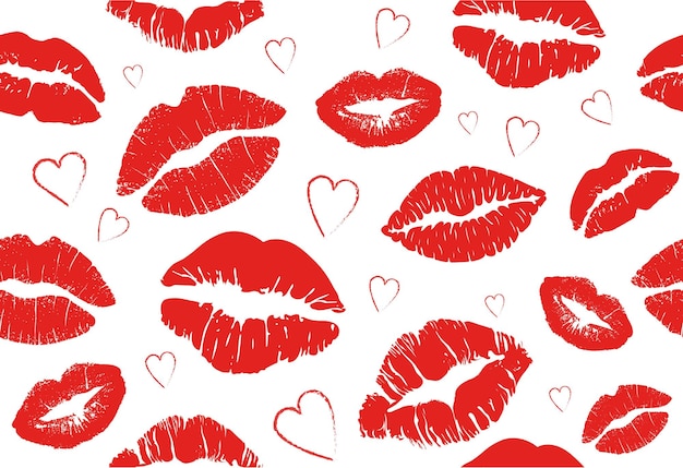 Lips seamless pattern