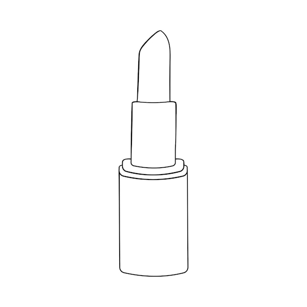 Lipstick simple line drawing Makeup and decorative cosmetics symbol