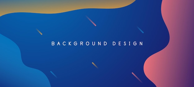 Liquid abstract background gradient colourful fluid vector banner template with wavy shape layer