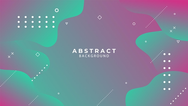 Liquid abstract background green fluid vector banner template for social media web site wavy shape