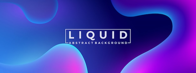 Liquid abstract fluid gradient shapes background design template