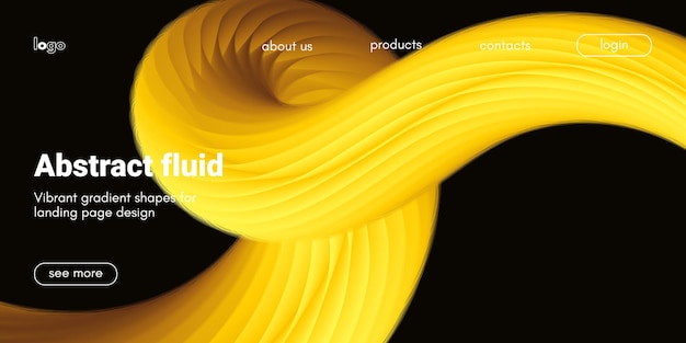 Liquid art background with gradient fluid shape