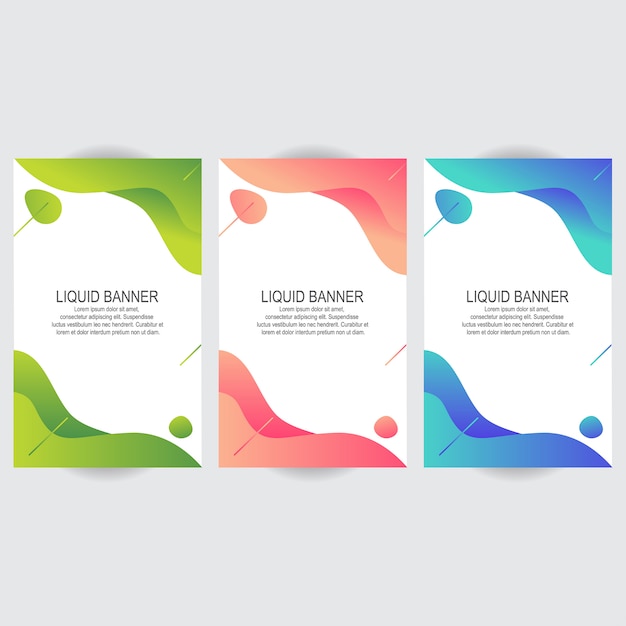 Liquid business banner set