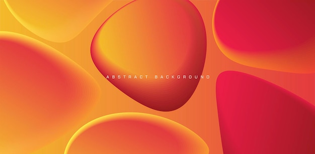 Liquid color background design Orange and Red elements shapes with fluid gradient Dynamic smooth shapes composition