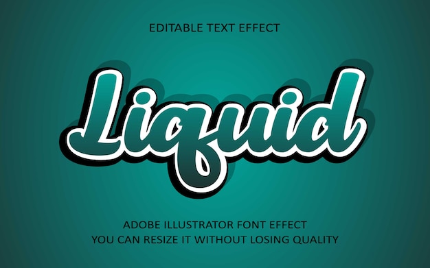 Liquid editable text Effect