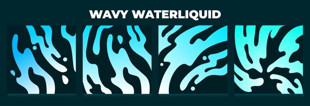 liquid gradient abstract, Wavy design element, splash water