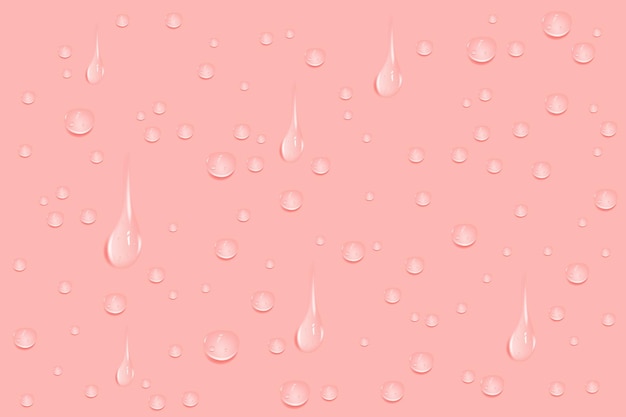 Liquid pink wet drops of gel or collagenSpilled puddles of cosmetic serum or water