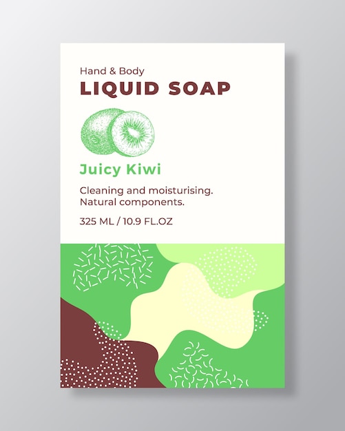 Liquid soap package label template