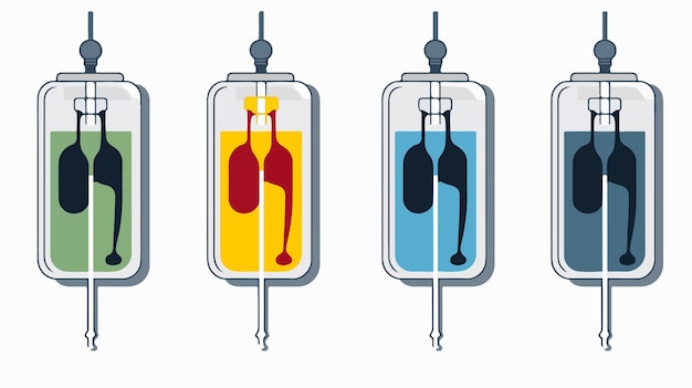 Vector liquid transfusion medical vector pictogram