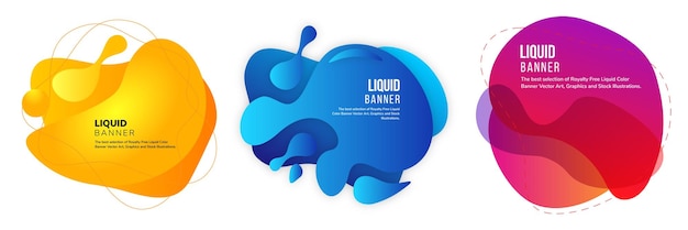 Liquify Fluid Color Banner Design Template