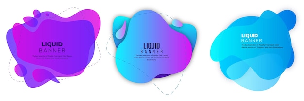 Liquify Fluid Color Banner Design Template