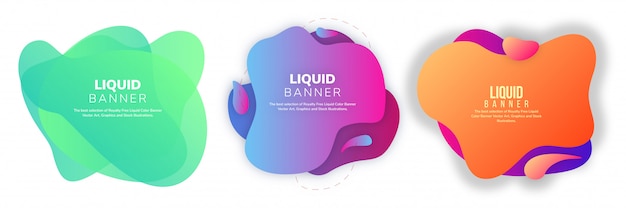 Liquify Fluid Color Banner  Set