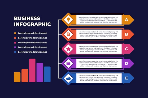 List Diagram Business Infographic Design