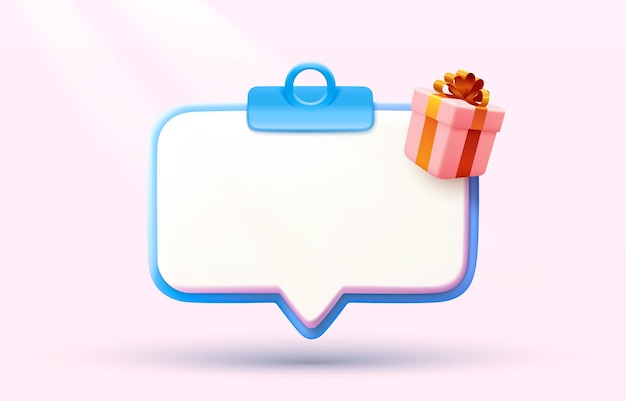 List of gifts birthday paper message banner package Vector