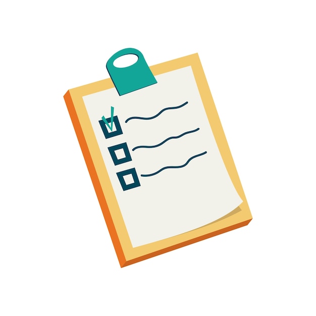 To do list icon in cartoon style on a white background