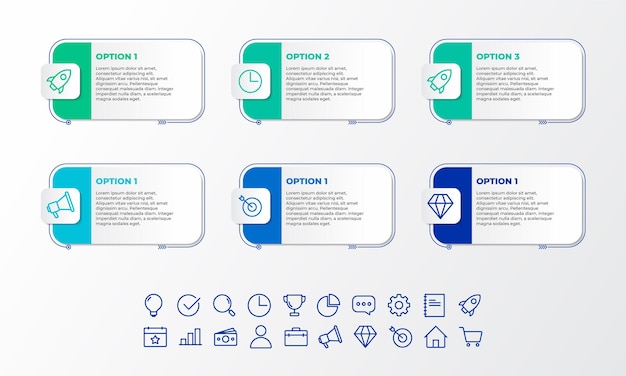 list and option usiness infographic template design