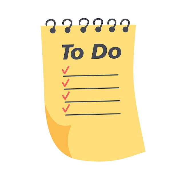 To do list on the paper note Office stationery spiral notebook