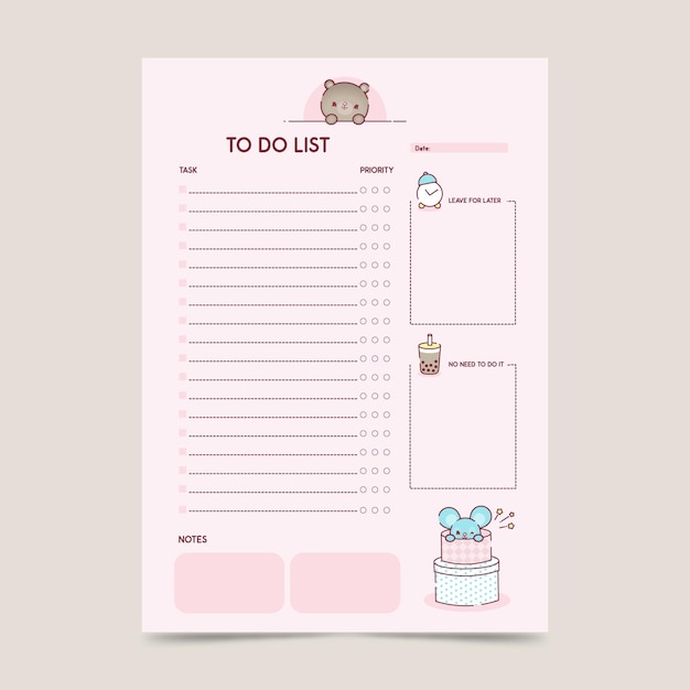 To do list template Premium vector