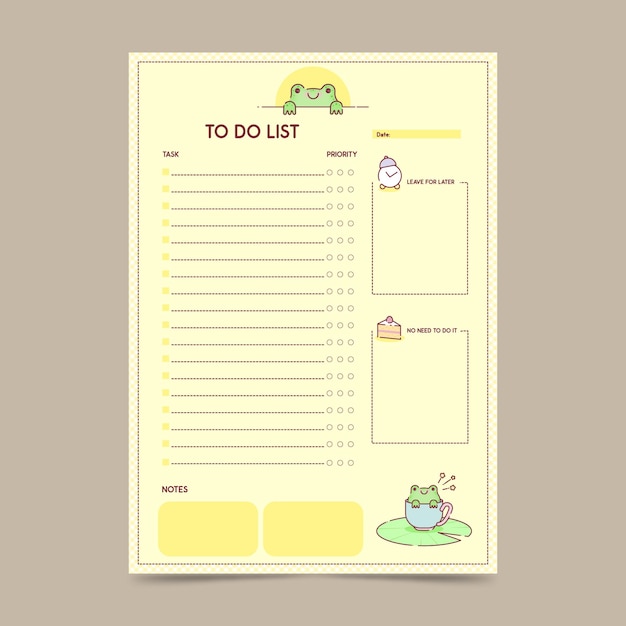 To do list template Premium vector