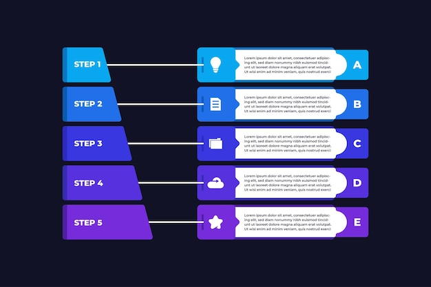 List of Work Steps Business Infographic Company