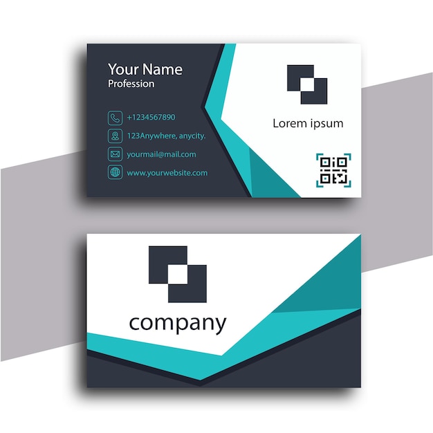 LIte Blue business card design