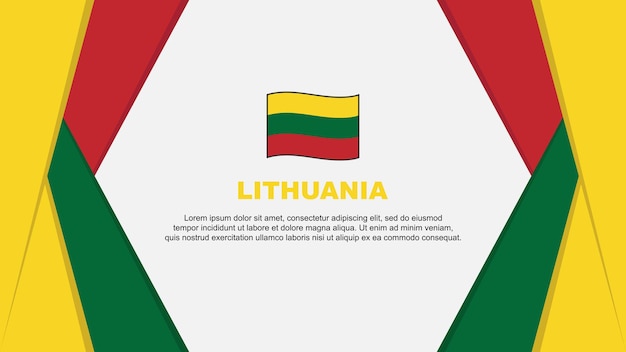 Lithuania Flag Abstract Background Design Template Lithuania Independence Day Banner Cartoon Vector Illustration Lithuania Design