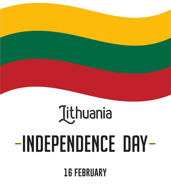 Lithuania independence day art vector