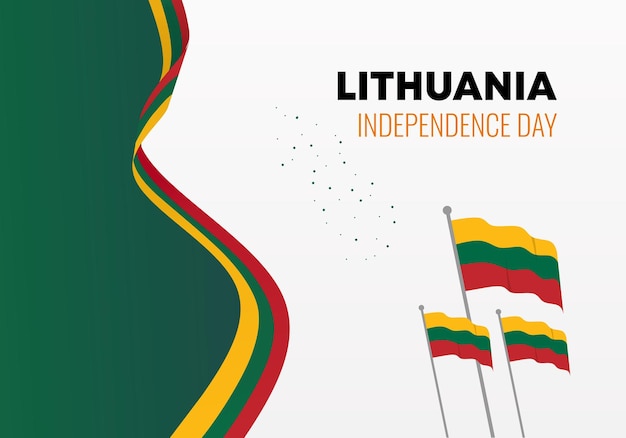 Lithuania independence day background banner poster for national celebration on march 11