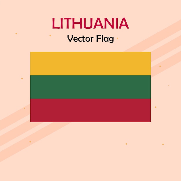 Lithuania vector flag lines and stock