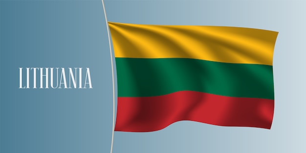 Lithuania waving flag