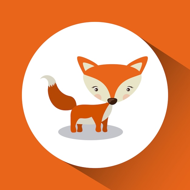 Little animal concept about cute fox design