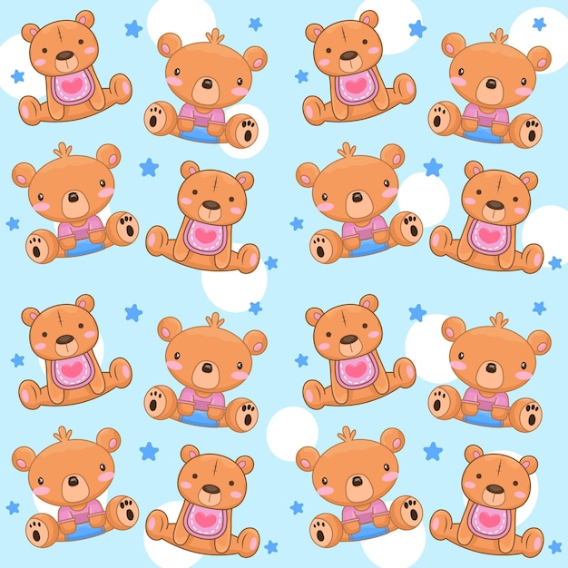 Little baby teddy bears pattern