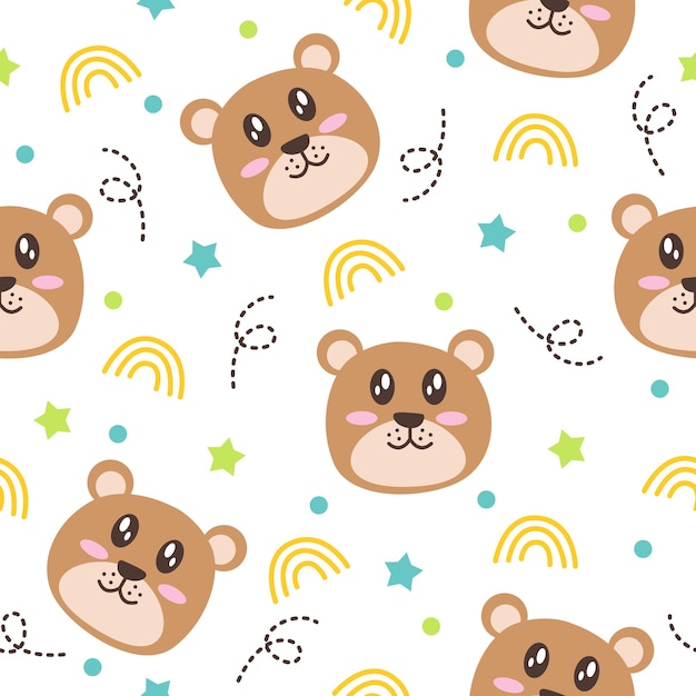 Little bear pattern illustration design