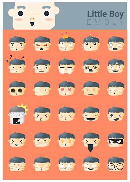 Little boy emoji icons