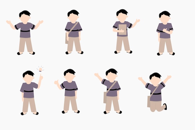 Little boy gesture set