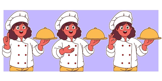 The little chef serves delicious dishes